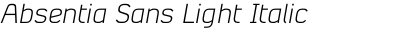 Absentia Sans Light Italic